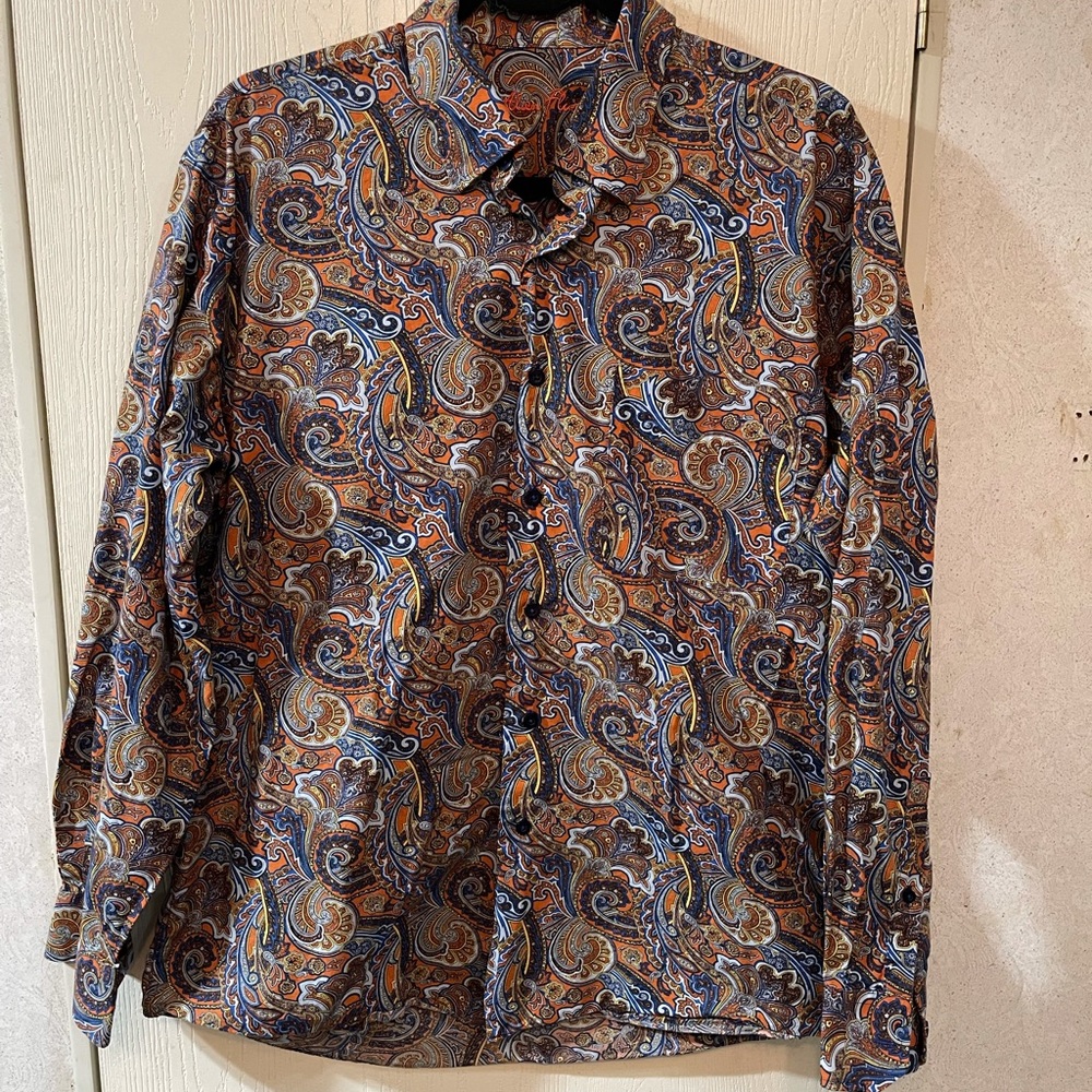 Alan Flusser paisley button down
